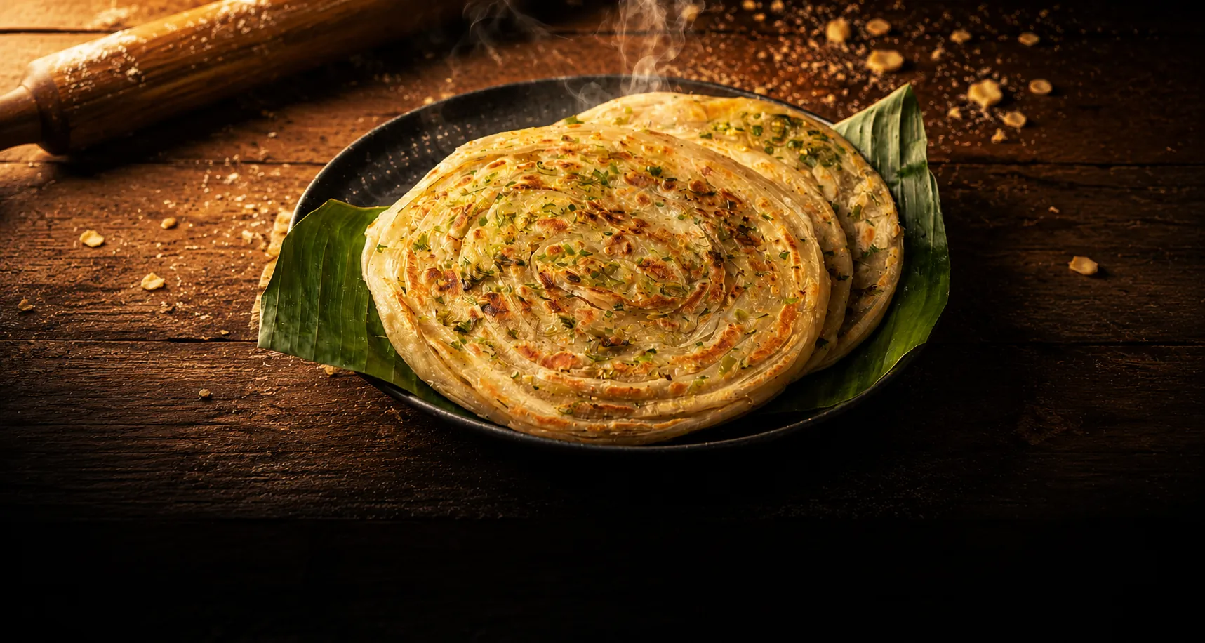 Layered Malabari paratha banner